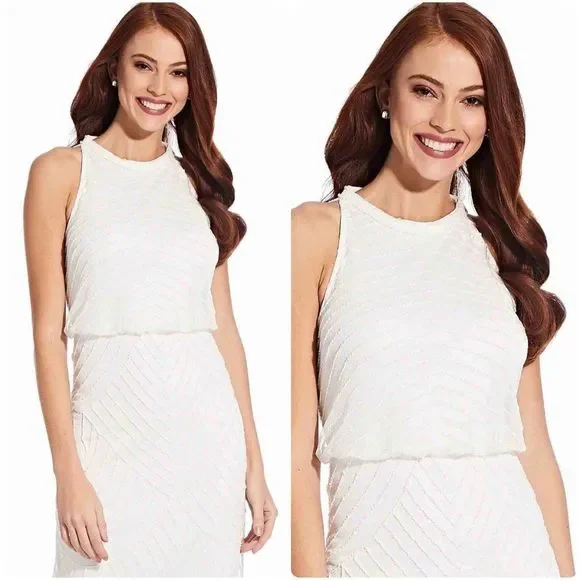 Adrianna Papell Art Deco Cocktail Dress - Picture 2 of 7